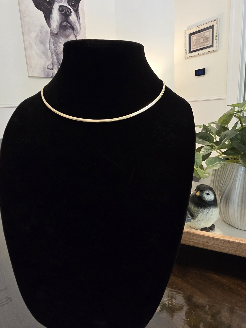 Classic Gold Women’s Herringbone Necklace - Picture 5 of 10